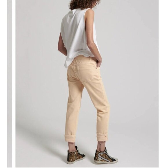 NEW ONE TEASPOON AWESOME BAGGIES Straight Leg Jeans Sz 26 Buttermilk yellow NWT - Picture 2 of 10